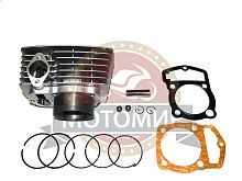 Цилиндр в сборе с поршнем CB200 см3 63,0 мм 163FML (H103мм, h74мм, палец 15мм)