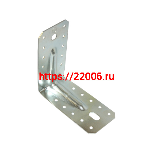 Уголок крепежный усиленный 125х125х65х1,8 цинк