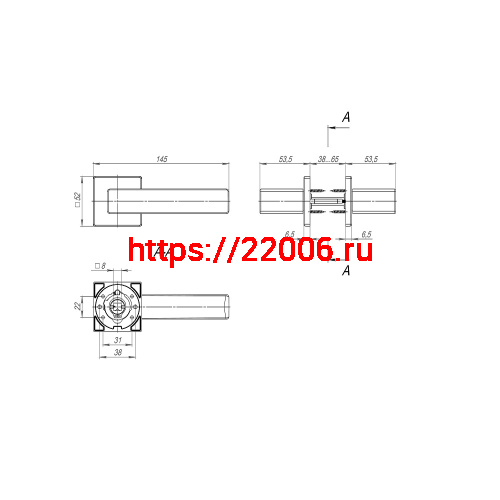 Ручка Fuaro (Фуаро) раздельная K.SL52.REDLINE (RED LINE SL) CP-8 хром фото 2
