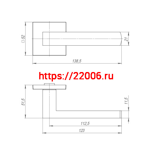 Ручка Ajax (Аякс) раздельная K.JS51.OPTIMAL SN-3 матовый никель фото 2