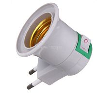 Переходник для LED ламп с выключателем  (E27 220V 4A)