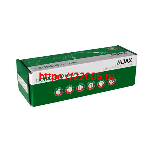 Доводчик Ajax (Аякс) дверной DCTR50-100 (TDR-100) 50-100кг WH белый фото 2