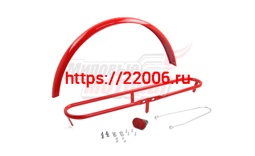 Крыло 24" металл. для велотрицикла заднее (цвет красный)