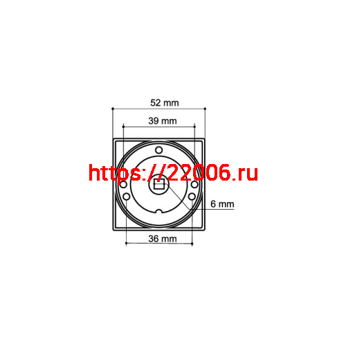 Ручка Armadillo (Армадилло) поворотная BK6.K.SQ52 (BK6/SQ) SN-3 матовый никель фото 3