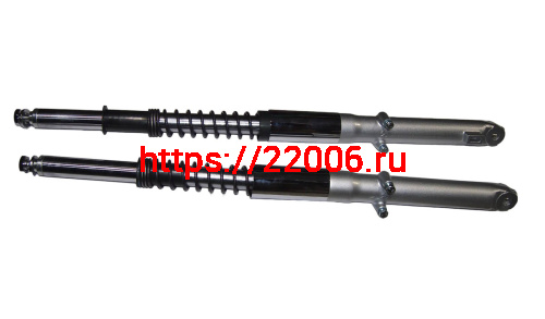 Перо вилки передней Zodiak левое/правое  25 мм ось 10 мм, с.о. пружина снаружи, барабан. тормоз