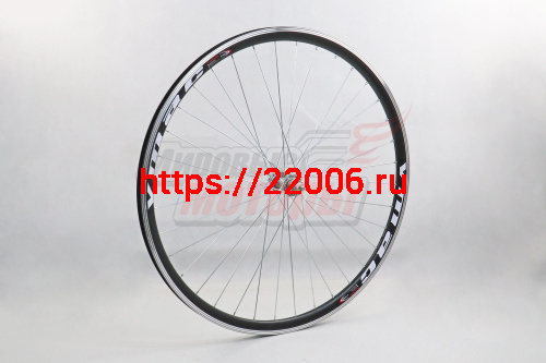 Обод 29" 2-х слойный (алюм.) передний в сборе с втулкой, черный