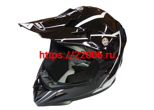 Шлем кроссовый YM-211 "YAMAPA", черно-белый, черно-розовый, размер S детский Шлем кроссовый YM-211 "YAMAPA", черно-белый, черно-розовый, размер S детский