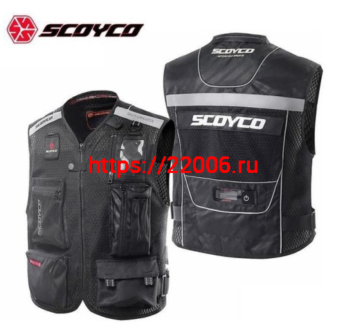 Жилет мотоциклиста SCOYCO JK46, р-р 2XL черный Жилет мотоциклиста SCOYCO JK46, р-р 2XL черный