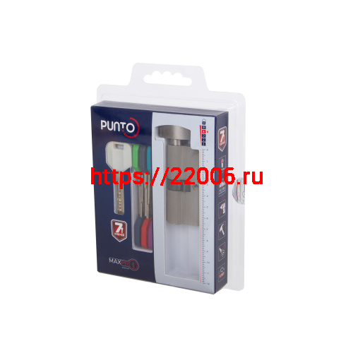 Цилиндровый Punto (Пунто) механизм MaxPro7002Knob80mm(30+10+40) SN никель 7key с вертушкой фото 3