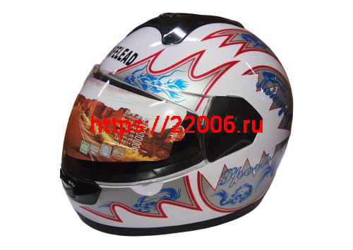 Шлем интеграл "Safelead" HF-110 NEW белый, черный размер XL Шлем интеграл "Safelead" HF-110 NEW белый, черный размер XL