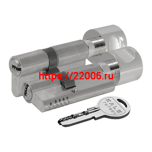 Цилиндровый механизм Kale kilit (Кале килит) с вертушкой 164 OBS SCE/100 (50+10+40) mm никель 5 кл. фото 4