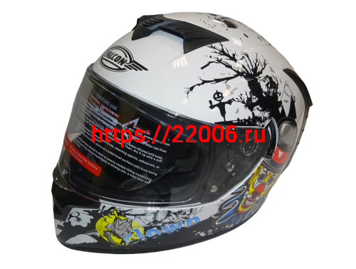 Шлем интеграл FALCON F702, размер L, с очками, (уп. 6 шт.)