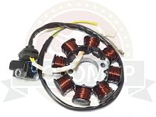 Зажигание 4х т GY6-50, QT-3-1 голое (без маховика) (cтатор 8 катушек 3 провода) Activ Novo