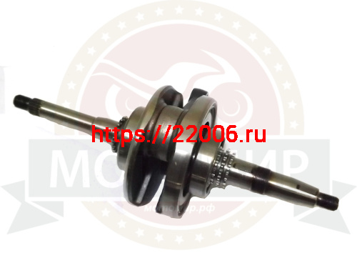 Коленвал 4х такт. GY6-125/150 с подшипниками + 2-е звезды (17 зуб) палец 15мм (1601) Коленвал 4х такт. GY6-125/150 с подшипниками + 2-е звезды (17 зуб) палец 15мм (1601)