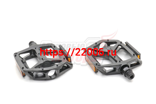 Педали алюминиевые (пара) "WELLGO" 9/16" со светоотражателем черные Педали алюминиевые (пара) "WELLGO" 9/16" со светоотражателем черные