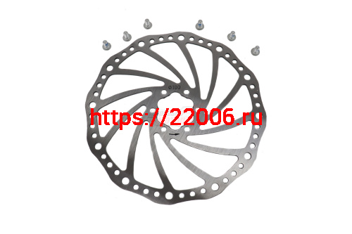 Диск тормозной вело 180 мм 6 отв. (38 мм)