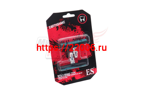 Колодки тормозные V-brake резьбовые L=70мм "Earthshake" (пара), темно-зеленые Колодки тормозные V-brake резьбовые L=70мм "Earthshake" (пара), темно-зеленые