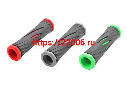Ручки руля вело 120мм (пара) с цветными вырезками (цвета в асс-те) фото 2