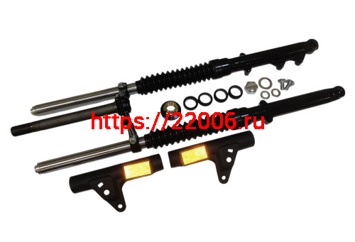 Вилка телескопическая передняя  COLT в сборе (ДИСКОВЫЙ тормоз)