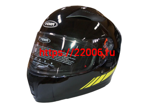 Шлем интеграл YM-832 "YAMAPA", черно-желтый, красный, размер L Шлем интеграл YM-832 "YAMAPA", черно-желтый, красный, размер L