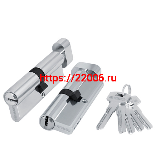 Цилиндровый Fuaro (Фуаро) механизм (200 ZM/90) 2000ZMKnob90(45+10+35) CP хром 5Key с вертушкой