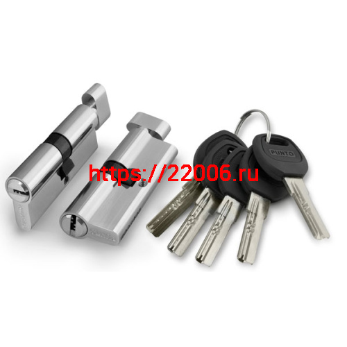 Цилиндровый Punto (Пунто) механизм (A202/100) A2002Knob100(50+10+40) с вертушкой SN никель