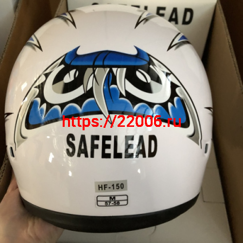 Шлем интеграл "Safelead" HF-150 NEW белый (BG), бургунди (DT), черный (Q30), размер S фото 3