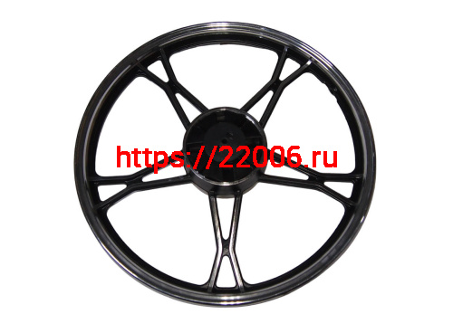 Обод 17" задний литой, барабан. тормоз 1,4-17  Альфа, FLASH (стандарт черный) (НАБОР) фото 2