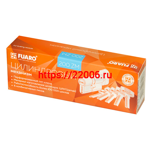 Цилиндровый Fuaro (Фуаро) механизм (200 ZM/80) 2000ZMKnob80(35+10+35) CP хром 5Key с вертушкой фото 2