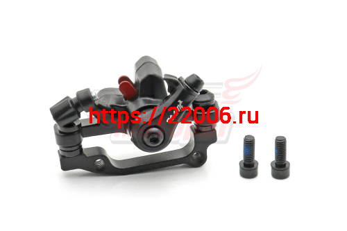 Тормоз дисковый (суппорт) задний под диск 160мм/180мм +  болты (DX-T7)