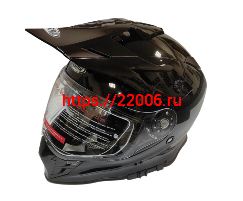 Шлем кроссовый со стеклом COBRA EC H331, белый, черный, черный-лайм, резмер XL