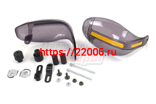 Защита рук Alpha с крепежами (тонированный пластик, со светоотражающими полосами) ПАРА Защита рук Alpha с крепежами (тонированный пластик, со светоотражающими полосами) ПАРА