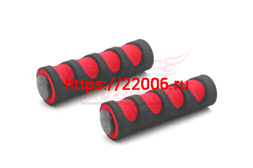 Ручки руля вело 105мм (пара) поролон, с заглушками Ручки руля вело 105мм (пара) поролон, с заглушками