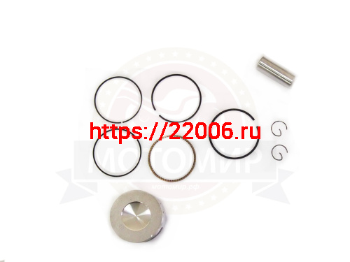 Цилиндр в сборе с поршнем 4-х такт.скут.(125см3) 52,4 мм 152QMI(цилиндр+поршень+палец D15mm+кольца) фото 3