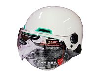 Шлем открытый YM-351_7 "YAMAPA", белый, черный, размер S, летний (NEW) (12 шт. в упак.)
